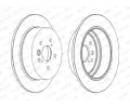 FERODO Brzdov kotou PREMIER Coat+ disc - 302 mm FE DDF1486C, DDF1486C
