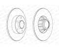 FERODO Brzdov kotou PREMIER - 280 mm FE DDF1498C-1, DDF1498