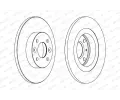 FERODO Brzdov kotou PREMIER Coat+ disc - 259 mm FE DDF1502C, DDF1502C