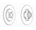 FERODO Brzdový kotouč s ložiskem PREMIER - 238 mm FE DDF1515-1, DDF15151