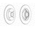 FERODO Brzdov� kotou� s lo�iskem PREMIER - 249 mm FE DDF1560-1, DDF15601