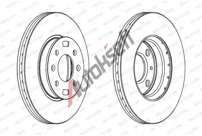 FERODO Brzdov kotou PREMIER Coat+ disc - 256 mm FE DDF1603C, DDF1603C