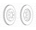 FERODO Brzdov kotou PREMIER Coat+ disc - 258 mm FE DDF1610C, DDF1610C