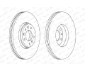 FERODO Brzdov kotou PREMIER Coat+ disc - 304 mm FE DDF1615C, DDF1615C