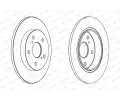 FERODO Brzdov kotou PREMIER - 270 mm FE DDF1645C, DDF1645C