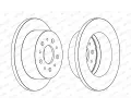 FERODO Brzdov kotou PREMIER Coat+ disc - 280 mm FE DDF1653C, DDF1653C