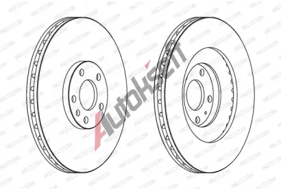FERODO Brzdový kotouč PREMIER - 345 mm FE DDF1661C-1, DDF1661 FERODO Brzdový kotouč PREMIER - 345 mm FE DDF1661C-1, DDF1661