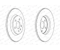 FERODO Brzdov kotou PREMIER - 300 mm FE DDF1666C, DDF1666C