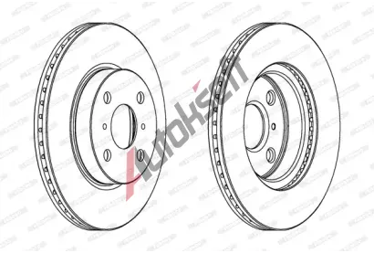 FERODO Brzdov kotou PREMIER Coat+ disc - 255 mm FE DDF1710C, DDF1710C