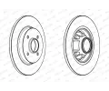 FERODO Brzdov kotou PREMIER - 268 mm FE DDF1735-1, DDF1735-1