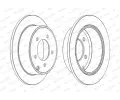 FERODO Brzdov kotou PREMIER Coat+ disc - 262 mm FE DDF1762C, DDF1762C