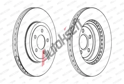 FERODO Brzdový kotouč PREMIER - 345 mm FE DDF1765, DDF1765-1 FERODO Brzdový kotouč PREMIER - 345 mm FE DDF1765, DDF1765-1