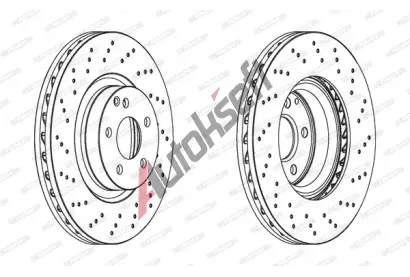 FERODO Brzdov kotou PREMIER Coat+ disc - 335 mm FE DDF1769C-1, DDF1769C1