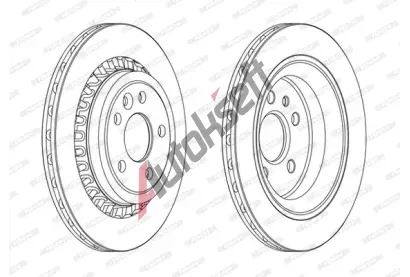 FERODO Brzdov kotou PREMIER - 302 mm FE DDF1802C, DDF1802C