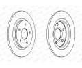 Brzdov� kotou�&nbsp;FERODO&nbsp;&dash;&nbsp;FE DDF1808C