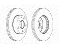 FERODO Brzdov kotou PREMIER - 280 mm FE DDF1809C, DDF1809C