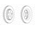 FERODO Brzdov kotou PREMIER Coat+ disc - 293 mm FE DDF1820C, DDF1820C