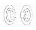FERODO Brzdov kotou PREMIER - 302 mm FE DDF1873C, DDF1873C
