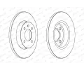 FERODO Brzdov kotou PREMIER Coat+ disc - 256 mm FE DDF205C, DDF205C