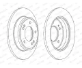FERODO Brzdový kotouč PREMIER - 262 mm FE DDF2193C, DDF2193C
