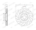 FERODO Brzdový kotouč PREMIER FE DDF2207C-1, DDF2207C-1
