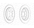 FERODO Brzdov kotou PREMIER - 239 mm  FE DDF2244C, DDF2244C