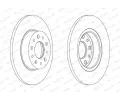 FERODO Brzdov kotou PREMIER - 251 mm FE DDF2286C, DDF2286C