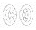 FERODO Brzdový kotouč PREMIER - 285 mm FE DDF2288C, DDF2288C