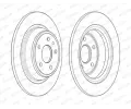 FERODO Brzdov kotou PREMIER - 302 mm FE DDF2338C, DDF2338C