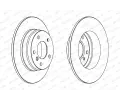 FERODO Brzdov kotou PREMIER Coat+ disc - 280 mm FE DDF249C, DDF249C