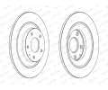 FERODO Brzdový kotouč PREMIER - 303 mm FE DDF2609C, DDF2609C