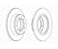 FERODO Brzdov kotou PREMIER Coat+ disc - 290 mm FE DDF283C, DDF283C