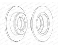 FERODO Brzdov kotou PREMIER Coat+ disc - 290 mm FE DDF283C, DDF283C