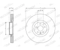 FERODO Brzdový kotouč PREMIER FE DDF2979C-1, DDF2979C-1