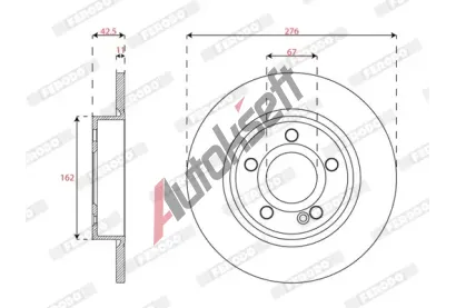 FERODO Brzdový kotouč PREMIER - 276 mm FE DDF3024C, DDF3024C  FERODO Brzdový kotouč PREMIER - 276 mm FE DDF3024C, DDF3024C