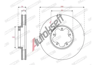 FERODO Brzdov kotou PREMIER FE DDF3057C, DDF3057C