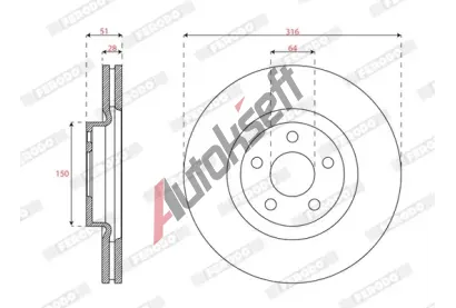 FERODO Brzdov kotou PREMIER FE DDF3058C, DDF3058C