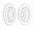 FERODO Brzdov kotou PREMIER Coat+ disc - 239 mm FE DDF468C, DDF468C