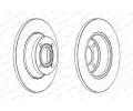 FERODO Brzdov kotou PREMIER Coat+ disc - 280 mm FE DDF518C, DDF518C