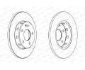 FERODO Brzdov kotou PREMIER Coat+ disc - 284 mm FE DDF540C, DDF540C
