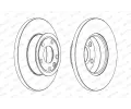 FERODO Brzdov kotou PREMIER - 282 mm FE DDF562C, DDF562C