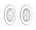 FERODO Brzdov kotou PREMIER Coat+ disc - 278 mm FE DDF819C, DDF819C