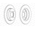 FERODO Brzdový kotouč PREMIER Coat+ disc - 240 mm FE DDF845C, DDF845C