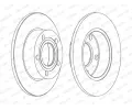 FERODO Brzdov kotou PREMIER Coat+ disc - 245 mm FE DDF952C, DDF952C