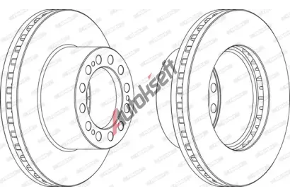 FERODO Brzdov� kotou� PREMIER - 375 mm FE FCR204A, FCR204A