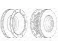 FERODO Brzdový kotouč PREMIER - 377 mm FE FCR252A, FCR252A