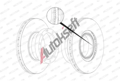 FERODO Brzdov kotou PREMIER - 375 mm FE FCR258A, FCR258A