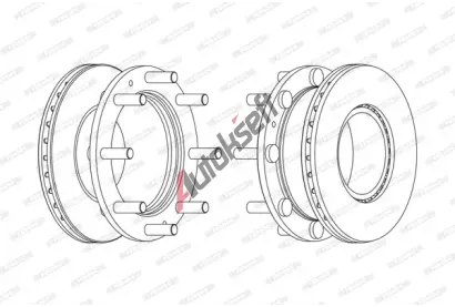 FERODO Brzdový kotouč PREMIER - 377 mm FE FCR308A, FCR308A FERODO Brzdový kotouč PREMIER - 377 mm FE FCR308A, FCR308A
