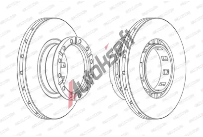 FERODO Brzdov kotou PREMIER - 432 mm FE FCR318A, FCR318A