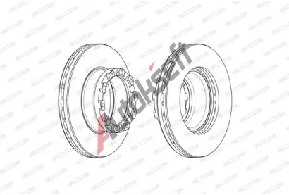 FERODO Brzdový kotouč PREMIER - 430 mm FE FCR358A, FCR358A FERODO Brzdový kotouč PREMIER - 430 mm FE FCR358A, FCR358A